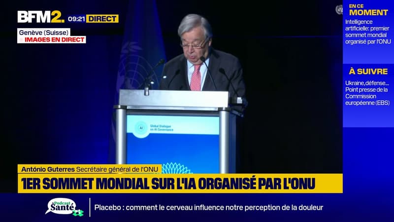 IA: "Une société qui ne peut pas se mettre d'accord sur ce qui est réel, ne peut pas se défendre", alerte Antonio Guterres