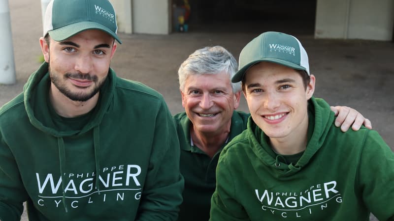 Philippe Wagner avec deux membres de son équipe