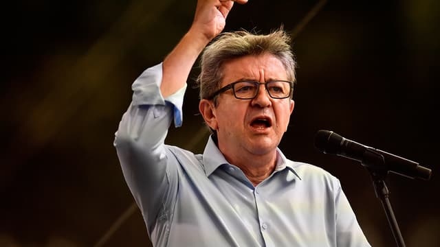 Jean-Luc Mélenchon au parc Chanot à Marseille ce samedi.