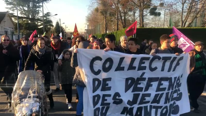 Une marche en soutien aux jeunes interpellés a eu lieu ce mercredi à Mantes-la-Jolie.