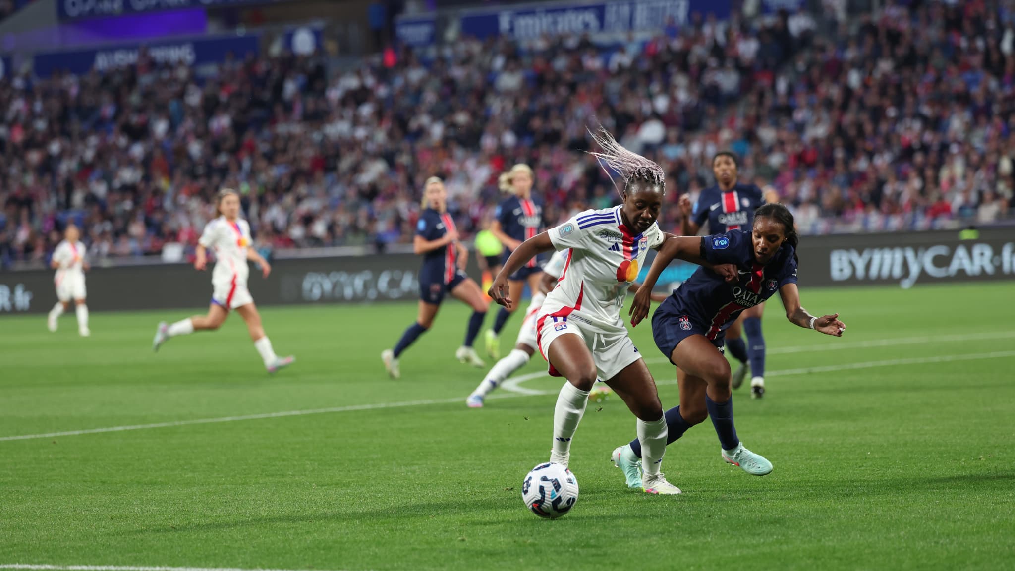 Kadidiatou Diani (Lyon) face au PSG en finale d'Arkéma Première Ligue, le 16 mai 2025.