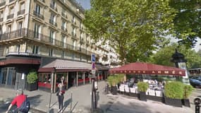La terrasse du restaurant "La Belle Armée", dans le XVIe arrondissement de Paris. 