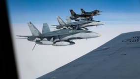 Les CF-18 et les F-16 du Commandement de la défense aérospatiale de l'Amérique du Nord.