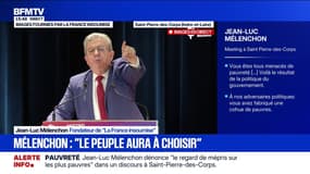 "Il paraît que je suis infréquentable. Eh bien, ce sont des malédictions qui me réjouissent", s'amuse Jean-Luc Mélenchon lors de son meeting à Saint-Pierre-des-Corps