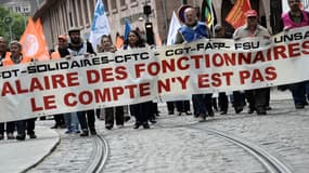 Un cortège de manifestants à Strasbourg jeudi