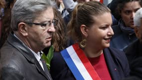 Jean-Luc Mélenchon et Mathilde Panot lors de la manifestation le 1er mai 2023 (photo d'archives)
