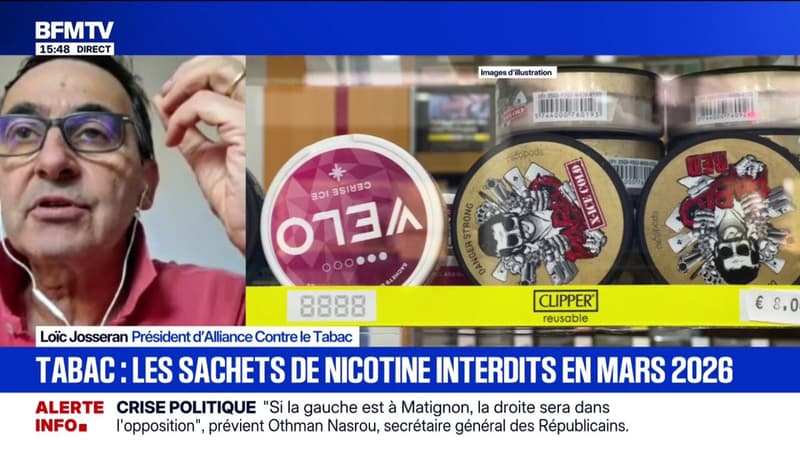Interdiction des sachets de nicotine: "C'est une rÃ©elle victoire de santÃ© publique", affirme...