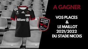 Vos places rugby pour le Stade Niçois et le maillot 2021-2022 de l'équipe niçoise.