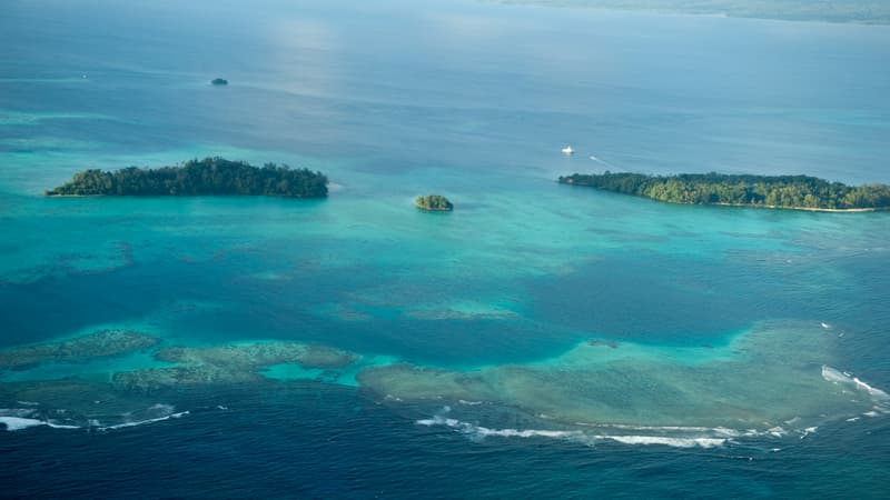 Vue d'une partie des Îles Salomon, en novembre 2011
