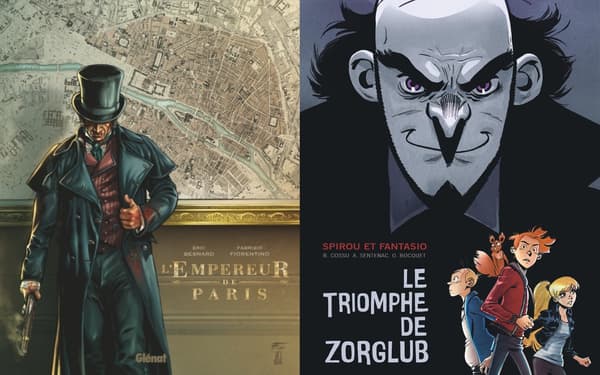 Couvertures des albums "L'Empereur de Paris" et "Le Triomphe de Zorglub"