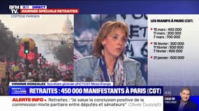 Retraites: l'adoption de la réforme va créer "beaucoup de rancœur qu'on ne pourra peut-être pas maîtriser", selon la secrétaire générale de l'UFICT-CGT