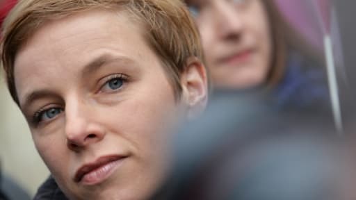 La porte-parole d'Ensemble Clémentine Autain le 15 février 2015 à Paris