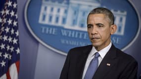Barack Obama lors d'une conférence de presse, le 19 décembre 2014.