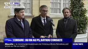Consultations avec François Bayrou: "C'était un échange sérieux et cordial", assure Olivier Faure (PS)