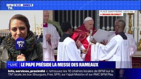 Le pape, tout juste sorti de l'hôpital, sur la place Saint-Pierre pour les Rameaux 