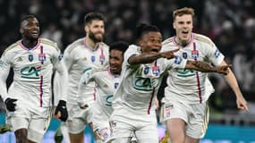 La joie des Lyonnais après leur qualification contre Strasbourg, le 27 février 2024