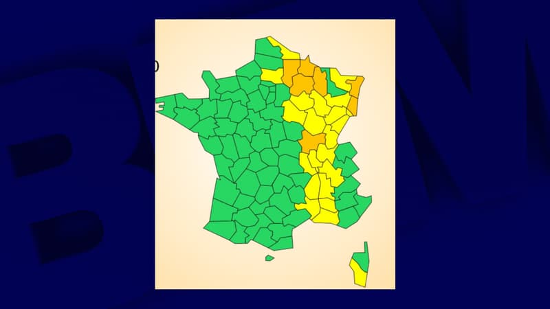 Les départements gardés en vigilance orange 