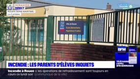 Incendie à Rouen: l'inquiétude des parents d'élèves