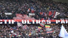 Les supporters du PSG contre le Maccabi Haïfa, au Parc des Princes le 25 octobre 2022