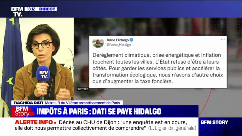 Augmentation de la taxe foncière à Paris: « Les Parisiens seront encore victimes des mensonges d’Anne Hidalgo », affirme Rachida Dati