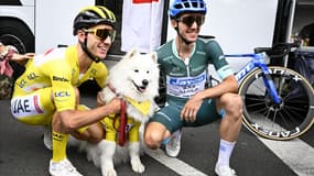 Adam Yates, son chien et Simon Yates