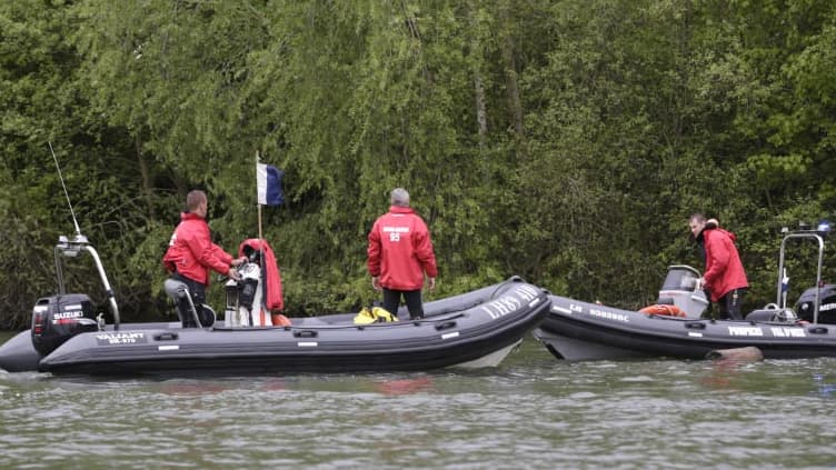 Les recherches pour retrouver Marcus à Butry-sur-Oise le 25 avril 2015.