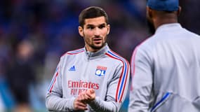 Houssem Aouar avec l'OL en mai 2023
