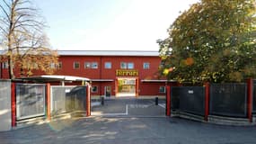 L'entrée de l'usine historique de Maranello, en Italie.