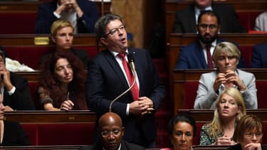 Jean-Luc Mélenchon à l'Assemblée nationale.