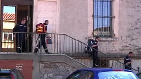 Sapeurs-pompiers intervenant dimanche dans la commune de Ceyras, dans l'Hérault, où s'est produit le drame.