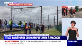 Retraites: des manifestants bloquent un rond-point à Miramas depuis 5h30 du matin 