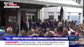 Pap Ndiaye observe une minute de silence dans un collège d'Albertville en hommage à la professeure tuée