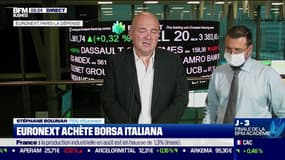 Stéphane Boujnah (PDG d'Euronext) : "Nous allons créer la plus grande infrastructure de marché paneuropéenne". Euronext a annoncé le rachat de la bourse de Milan. 