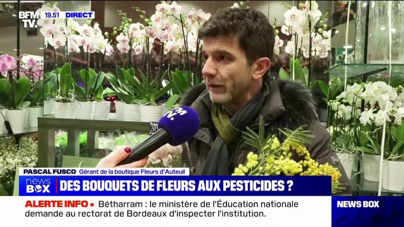 On le sait depuis toujours: ce fleuriste francilien assure sensibiliser ses employés pour éviter d'être trop exposé aux résidus de pesticides présents sur certaines fleurs 