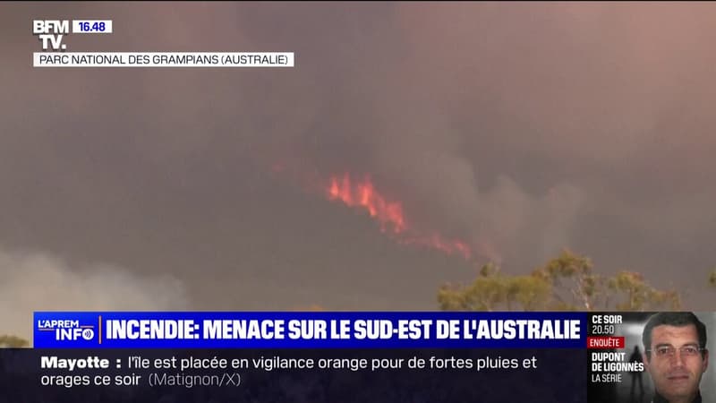 Un gigantesque incendie menace le sud-est de l'Australie