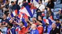 Des supporters de l'équipe de France à la Coupe du monde, à Al-Wakrah le 22 novembre 2022