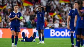 Maelle Lakrar après la défaite de l'équipe de France à l'Euro 2025, le 20 juillet 2025.
