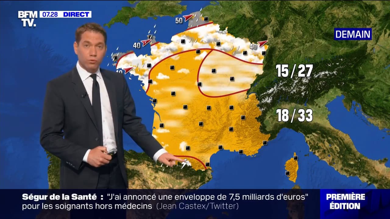 La météo pour ce mercredi 8 juillet 2020