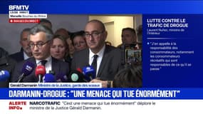 Lutte anti-drogue: Gérald Darmanin annonce "un renforcement des magistrats du parquet comme du siège, ici à Marseille"