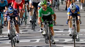 Mark Cavendish sur le Tour de France, à Carcassonne le 9 juillet 2021