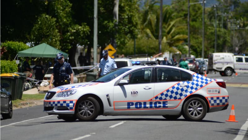 Un cordon de sécurité a été mis en place à proximité de la maison où huit enfants ont été retrouvés morts à Cairns en Australie.
