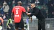 Seko Fofana et Habib Beye avec Rennes en février 2025
