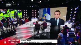 #GrandOral - " Je ne sais pas qui sont les représentants des #Giletsjaunes. Moi ce qui m'importe c'est que le Président de la République discute avec tout le monde." @GabrielAttal #GGRMC