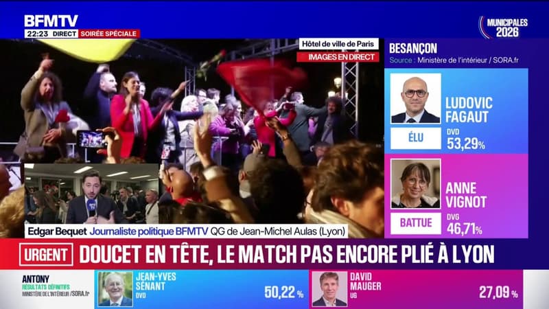 Municipales 2026 à Lyon: l'écart se resserre entre Grégory Doucet et Jean-Michel Aulas au fur et à mesure du dépouillement