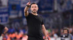Roberto De Zerbi avec l'OM, le 12 septembre 2025