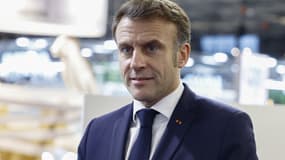 Le président français Emmanuel Macron durant sa visite au Salon de l'Agriculture le 22 février 2025 