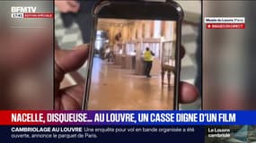 Les images du cambriolage du Louvre (document BFMTV)