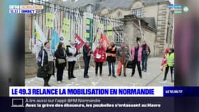 Retraites: le 49.3 relance la mobilisation en Normandie