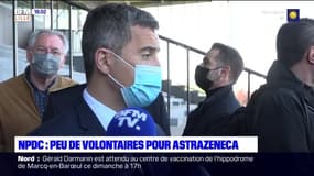 Vaccin AstraZeneca: en visite dans un centre de vaccination à Marcq-en-Barœul, Darmanin insiste sur son efficacité
