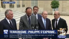 Edouard Philippe: "La menace terroriste demeure à un très haut niveau"
